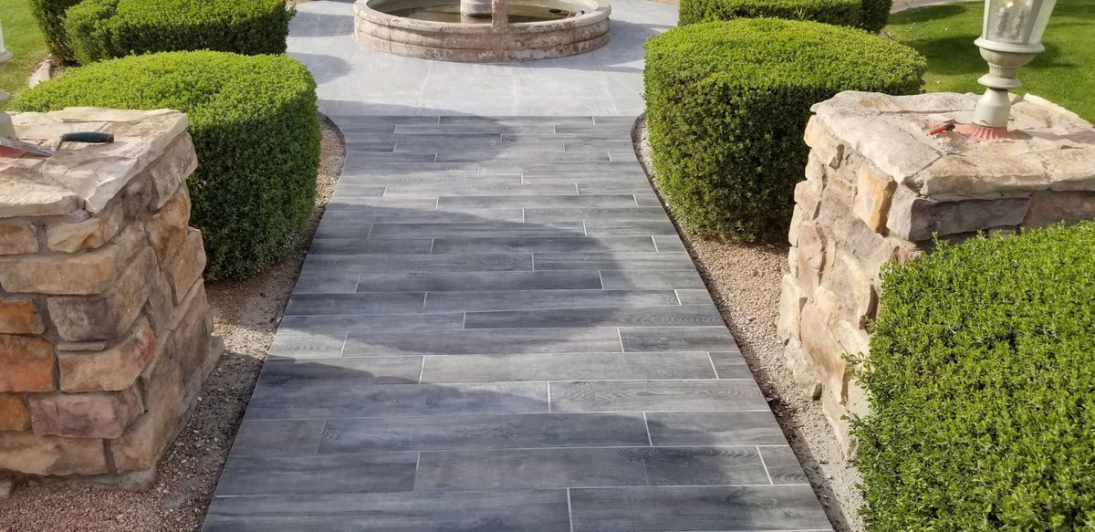 Exterior tile installation by PhD Home Solutions